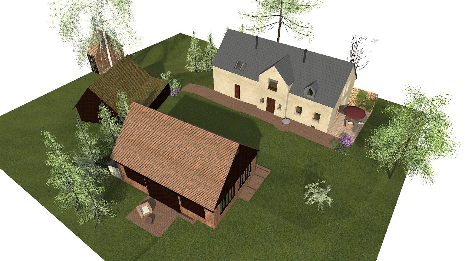 rekonstrukce, rodinný dům, stodola, návrh interiéru, návrh budovy, návrh domu, návrh zahrady, projekt, studie, architekt, Vít Lopatovský, Pertoltice