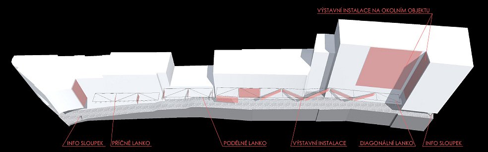 galerie, ulička, návrh venkovních prostor, Liberec, Galerie v uličce, návrh, studie, projekt, Vít Lopatovský, architekt