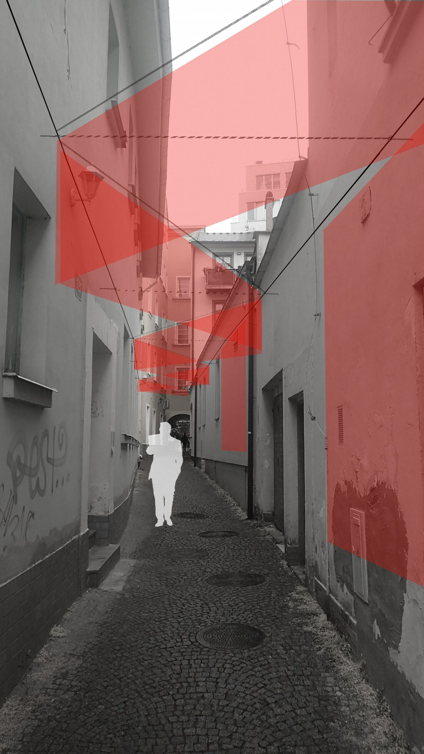 galerie, ulička, návrh venkovních prostor, Liberec, Galerie v uličce, návrh, studie, projekt, Vít Lopatovský, architekt