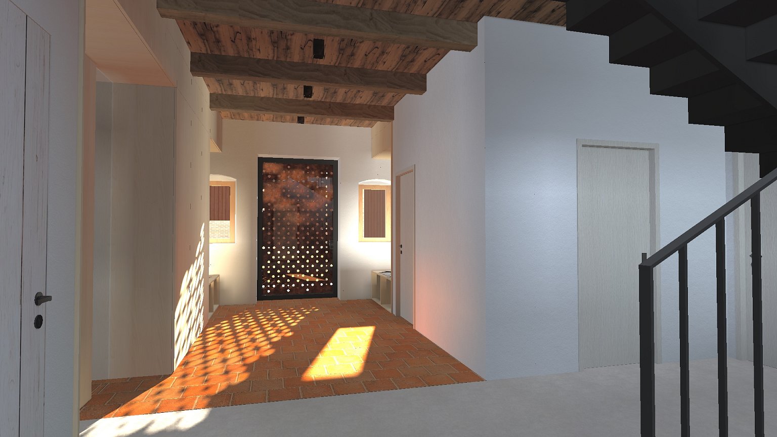rekonstrukce, rodinný dům, stodola, návrh interiéru, návrh budovy, návrh domu, návrh zahrady, projekt, studie, architekt, Vít Lopatovský, Pertoltice