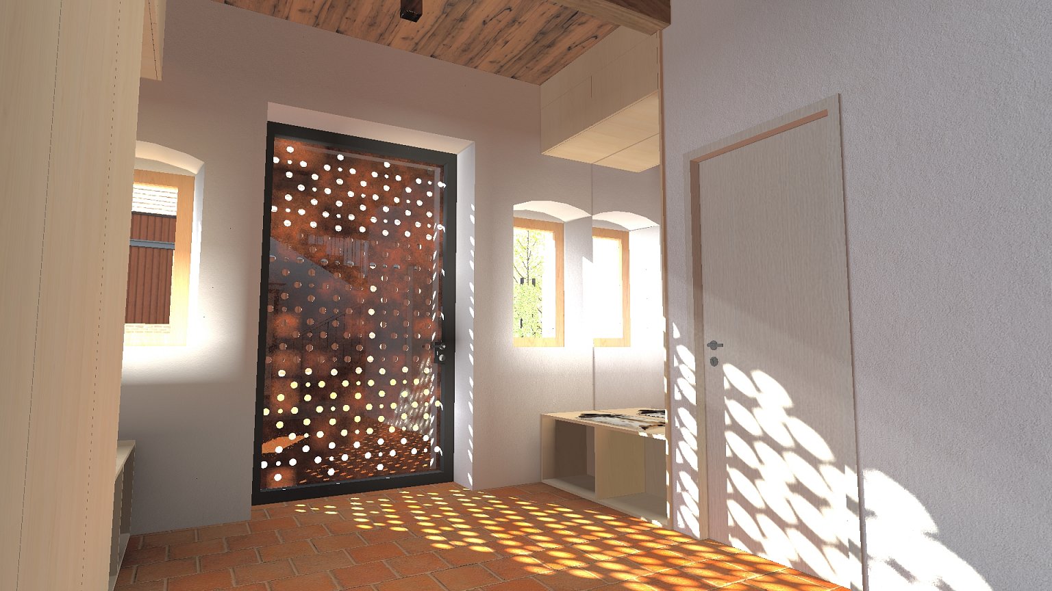 rekonstrukce, rodinný dům, stodola, návrh interiéru, návrh budovy, návrh domu, návrh zahrady, projekt, studie, architekt, Vít Lopatovský, Pertoltice
