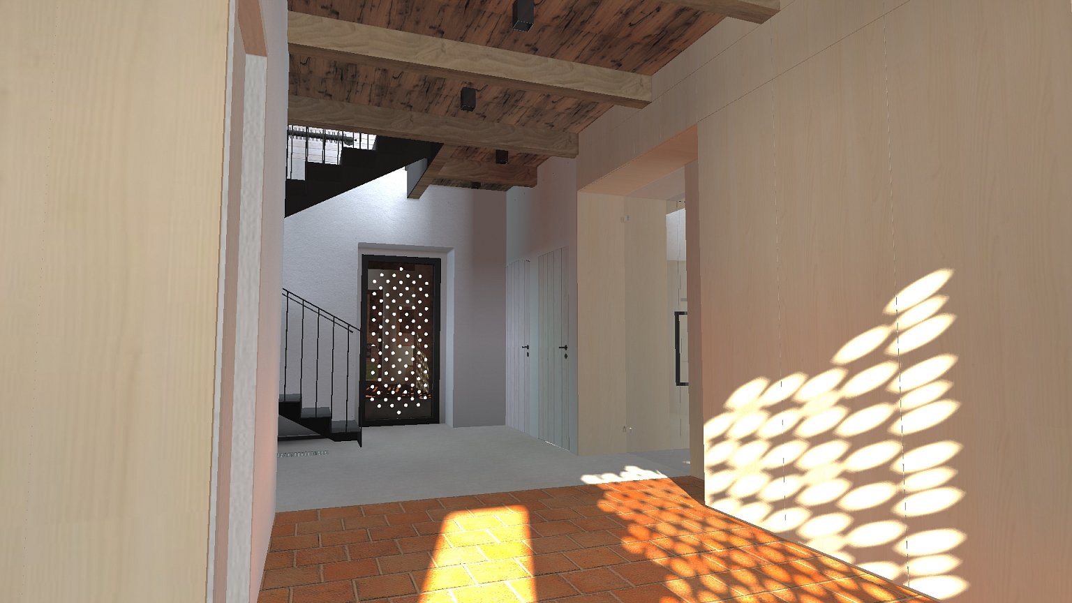 rekonstrukce, rodinný dům, stodola, návrh interiéru, návrh budovy, návrh domu, návrh zahrady, projekt, studie, architekt, Vít Lopatovský, Pertoltice