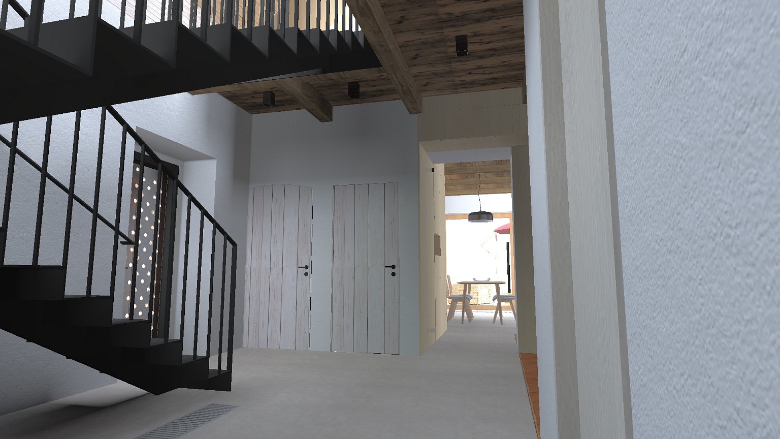 rekonstrukce, rodinný dům, stodola, návrh interiéru, návrh budovy, návrh domu, návrh zahrady, projekt, studie, architekt, Vít Lopatovský, Pertoltice