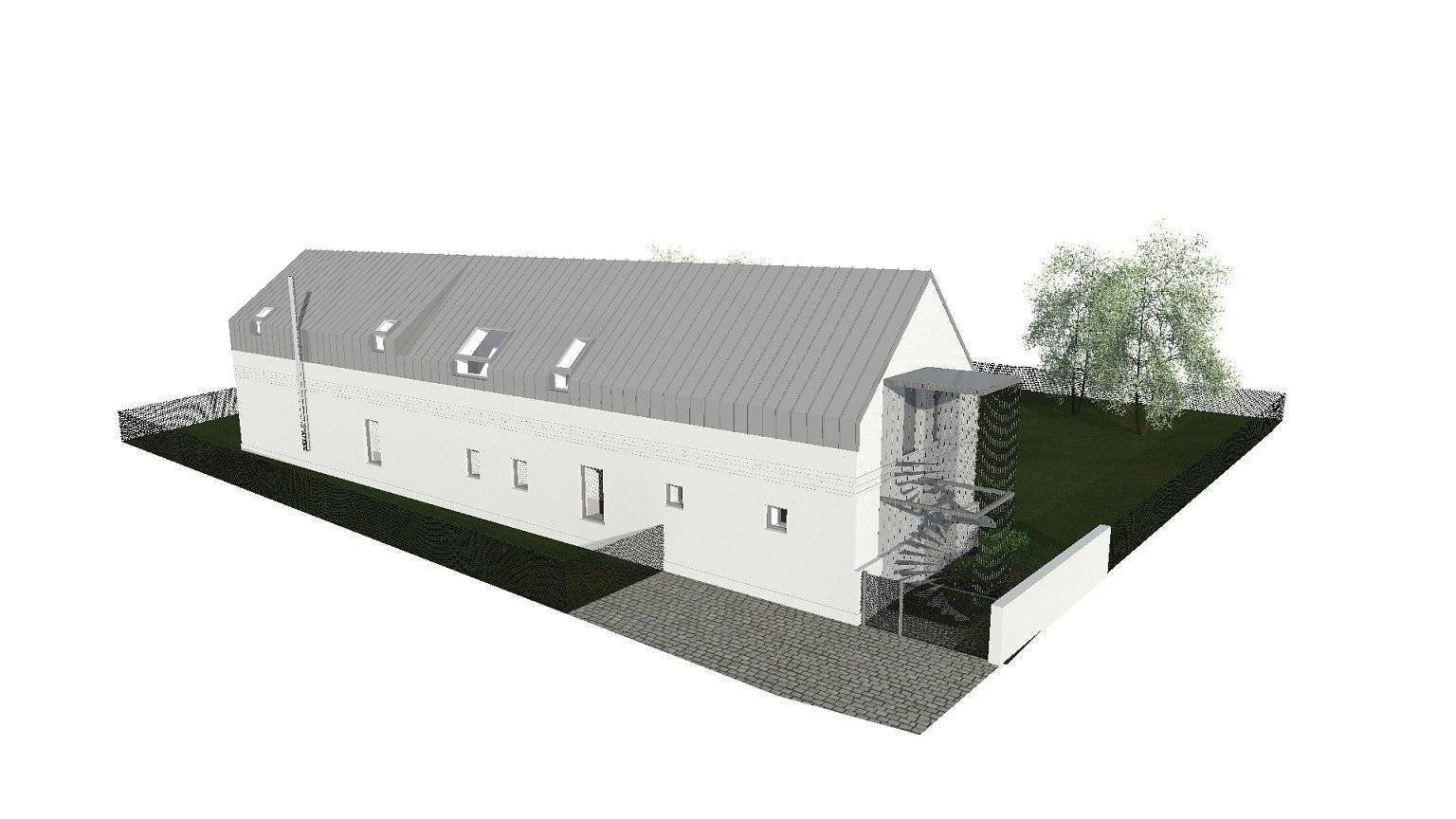rekonstrukce, hospodářská stavba, stavení, bukovka, plzeň, architekt, návrh budov, návrh vzhledu, studie, projekt, Vít Lopatovský,