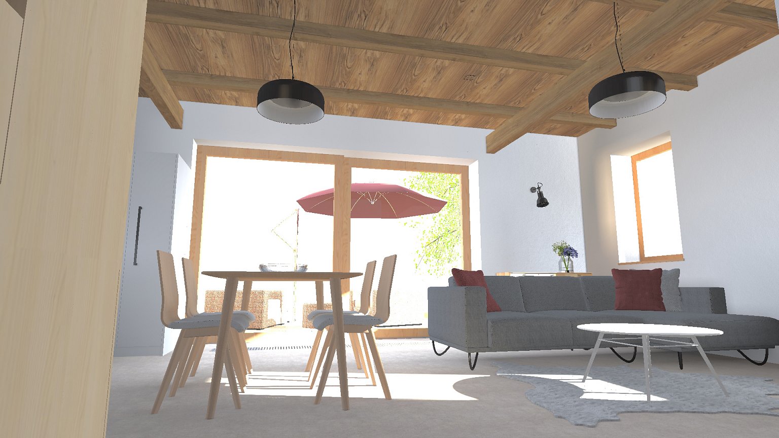 rekonstrukce, rodinný dům, stodola, návrh interiéru, návrh budovy, návrh domu, návrh zahrady, projekt, studie, architekt, Vít Lopatovský, Pertoltice