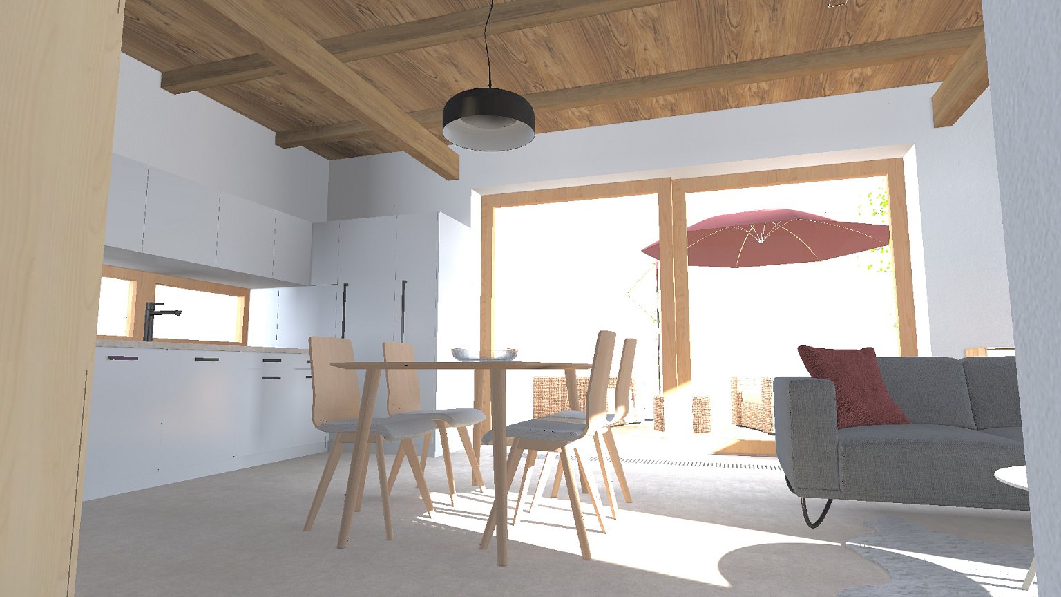 rekonstrukce, rodinný dům, stodola, návrh interiéru, návrh budovy, návrh domu, návrh zahrady, projekt, studie, architekt, Vít Lopatovský, Pertoltice