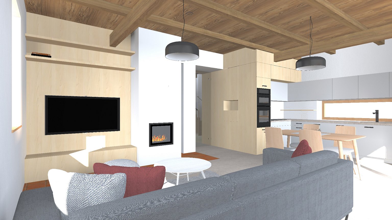 rekonstrukce, rodinný dům, stodola, návrh interiéru, návrh budovy, návrh domu, návrh zahrady, projekt, studie, architekt, Vít Lopatovský, Pertoltice