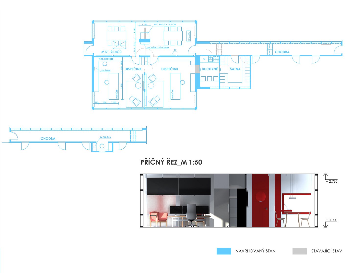 návrh interiéru, budova odbavení, mhd, veřejná stavba, speciální zadání, veřejná doprava, veřejný zájem, Liberec, Vít Lopatovský, architekt, studie, projekt