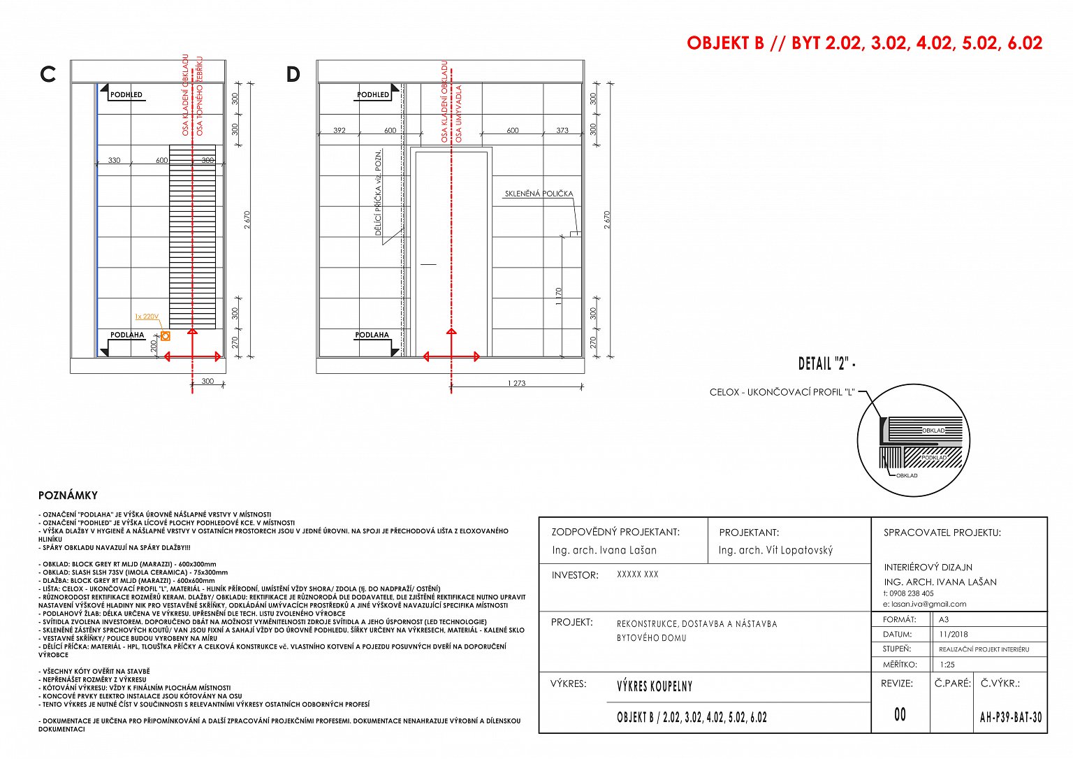 návrh interiérů, rekonstrukce interiéru, bytový dům, Praha, studie, zadávací dokumentace, projekt, architekt, design, dyzajn, Vít Lopatovský