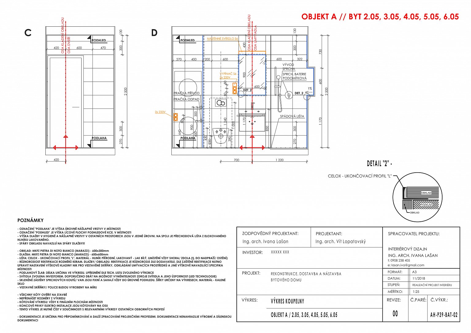 návrh interiérů, rekonstrukce interiéru, bytový dům, Praha, studie, zadávací dokumentace, projekt, architekt, design, dyzajn, Vít Lopatovský