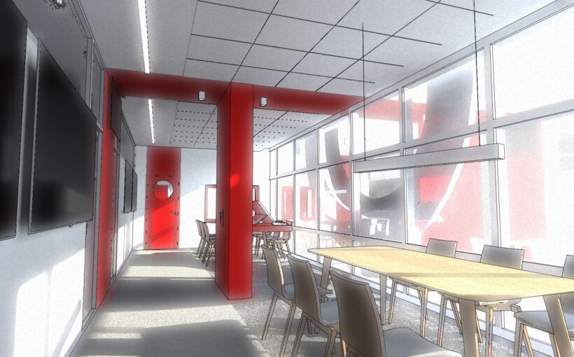 návrh interiéru, budova odbavení, mhd, veřejná stavba, speciální zadání, veřejná doprava, veřejný zájem, Liberec, Vít Lopatovský, architekt, studie, projekt