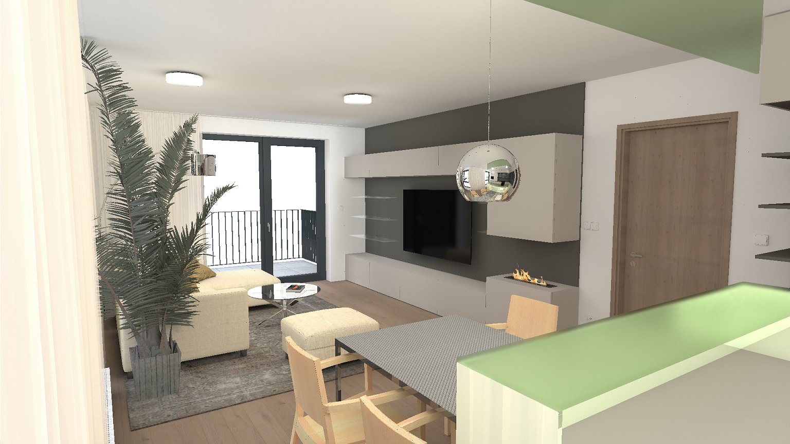 návrh interiéru, byt, Liberec, rekonstrukce bytu, interiér, vybavení, studie, projekt, návrh, architekt, Vít Lopatovský, Liberec