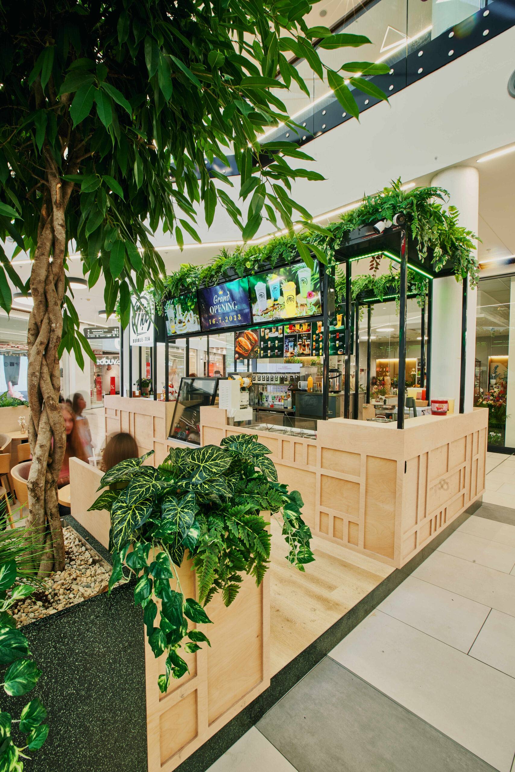 liberec, návrh interiéru, gastro, občerstvení, bubbletea, kavárna, obchodní centrum, architekt, studie, realizace, vít lopatovský