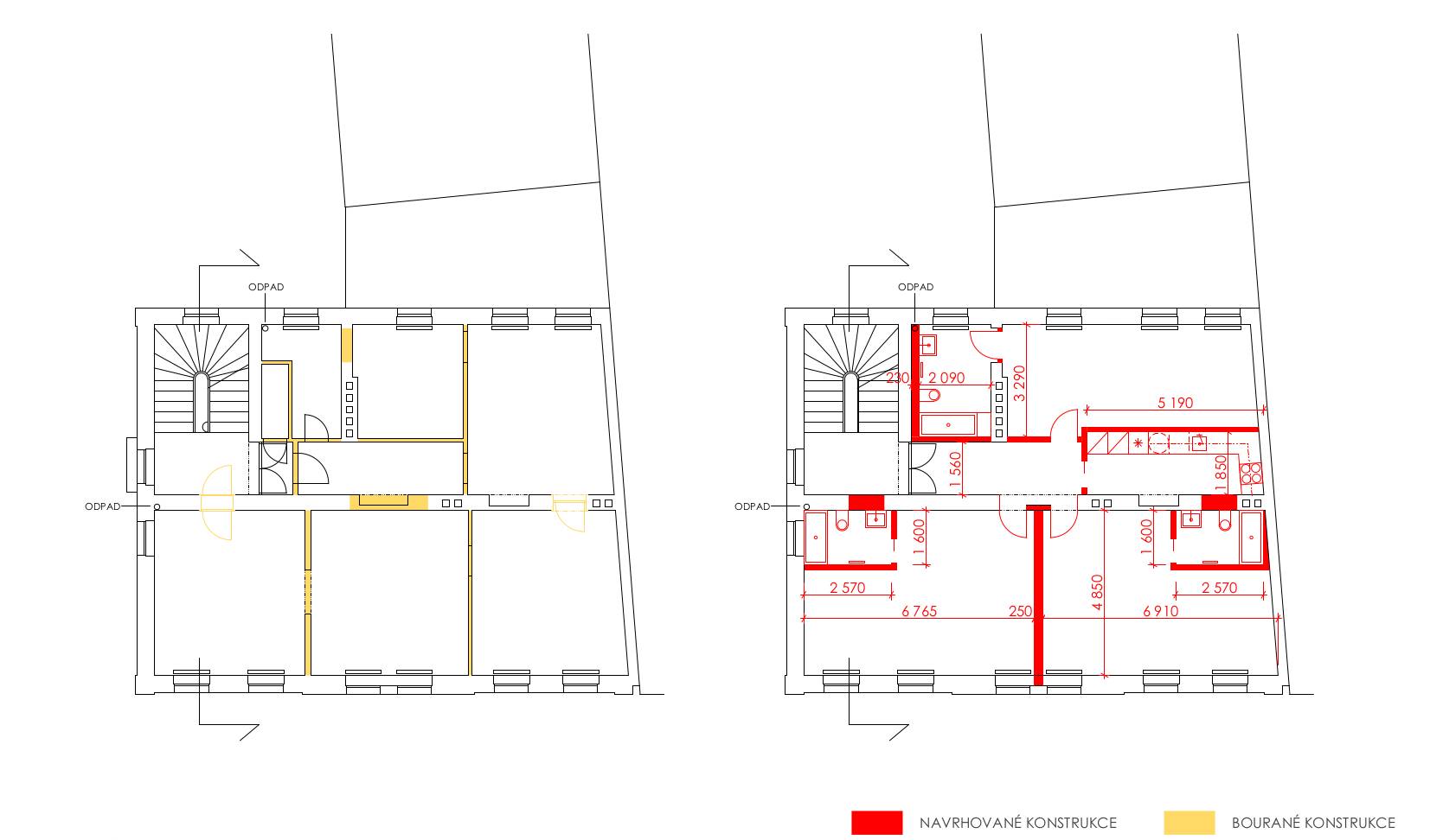 Liberec, architekt, architektonická studie, rekonstrukce, polyfunkční dům, bytový dům, návrh, parkoviště, exteriér, interiér, fasáda