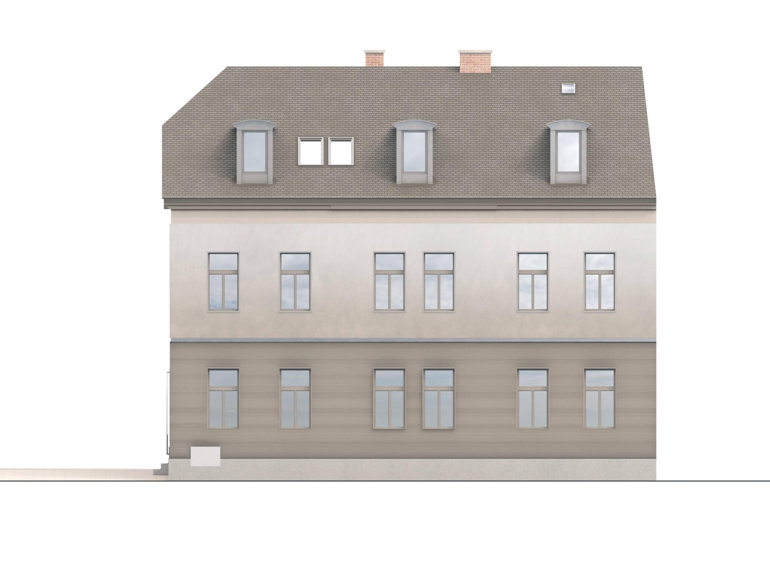 Liberec, architekt, architektonická studie, rekonstrukce, polyfunkční dům, bytový dům, návrh, parkoviště, exteriér, interiér, fasáda