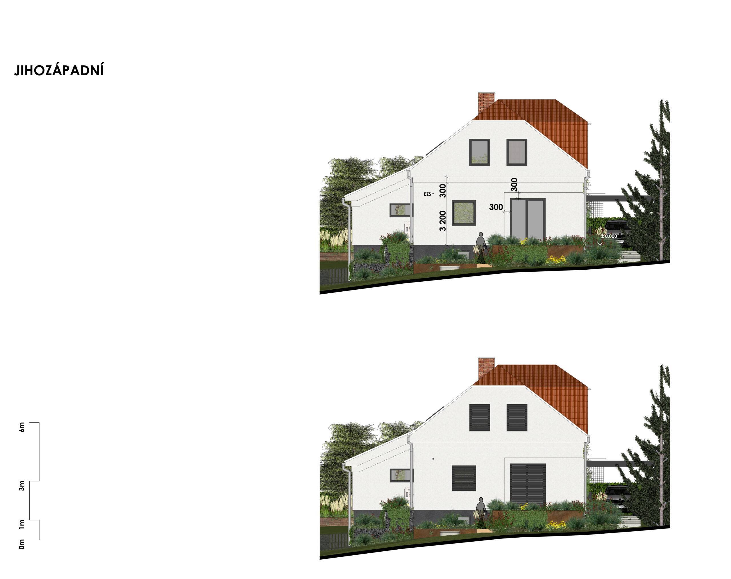 návrh venkovních prostor. zahrada, exteriér, studie, vít lopatovský, architekt, projekt, 3d, model, petřvald, frýdek-místek