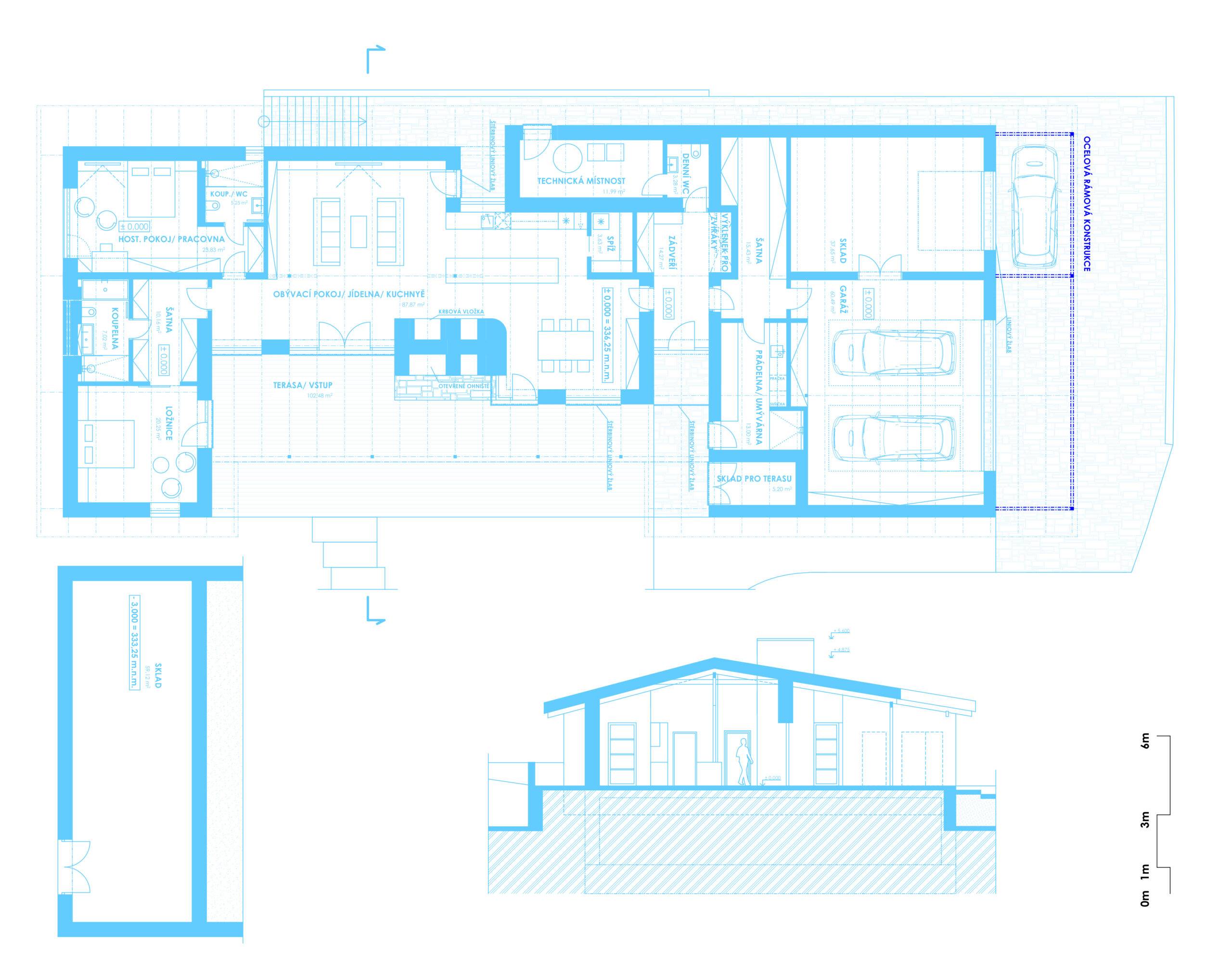 návrh budov, novostavba, rodinný dům, RD, návrh zahrady, návrh venkovních prostor, studie, architekt, projekt, Vít Lopatovský, Dvůr Králové nad Labem, Lanžov