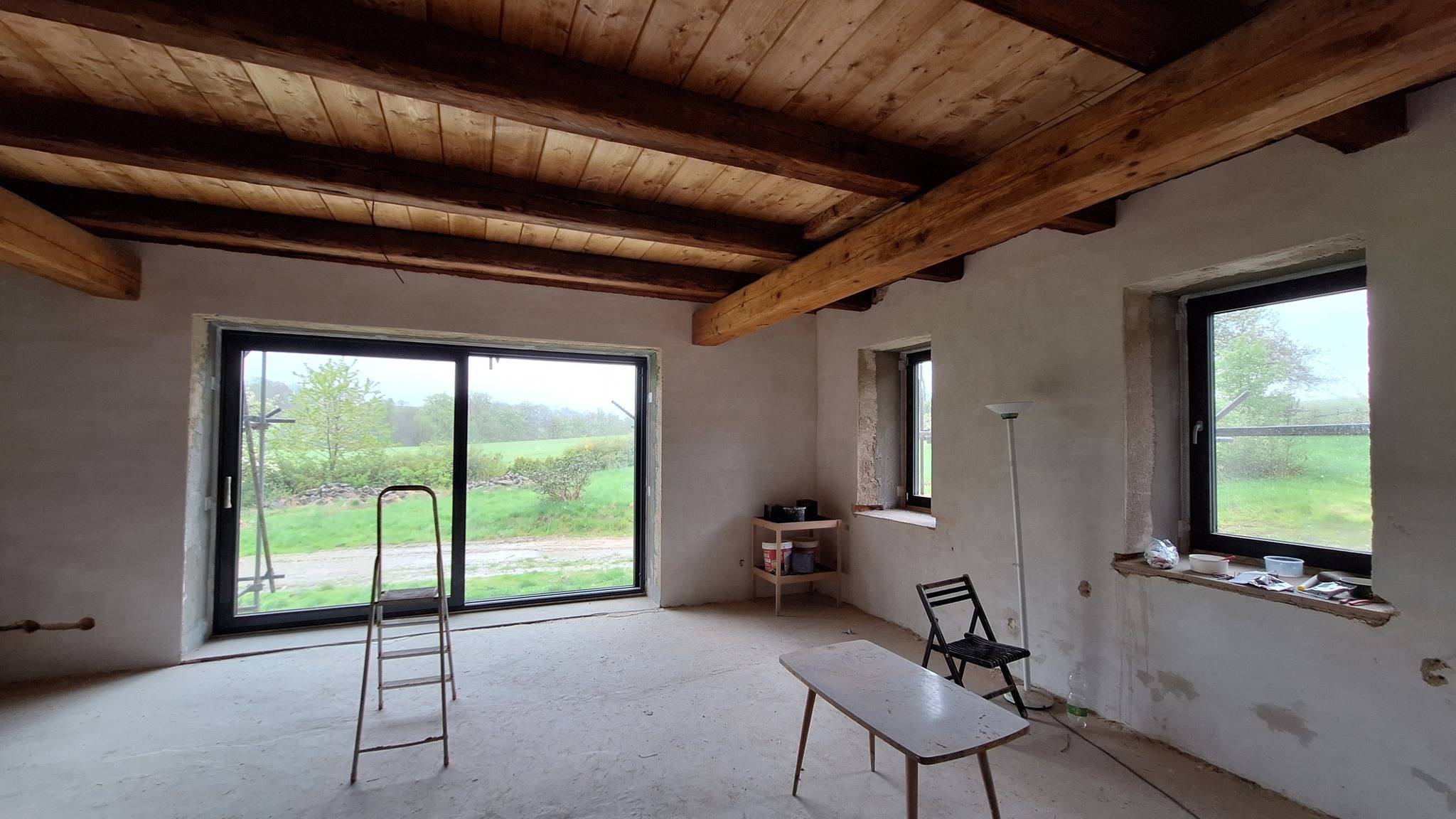 rekonstrukce, rodinný dům, stodola, návrh interiéru, návrh budovy, návrh domu, návrh zahrady, projekt, studie, architekt, Vít Lopatovský, Pertoltice