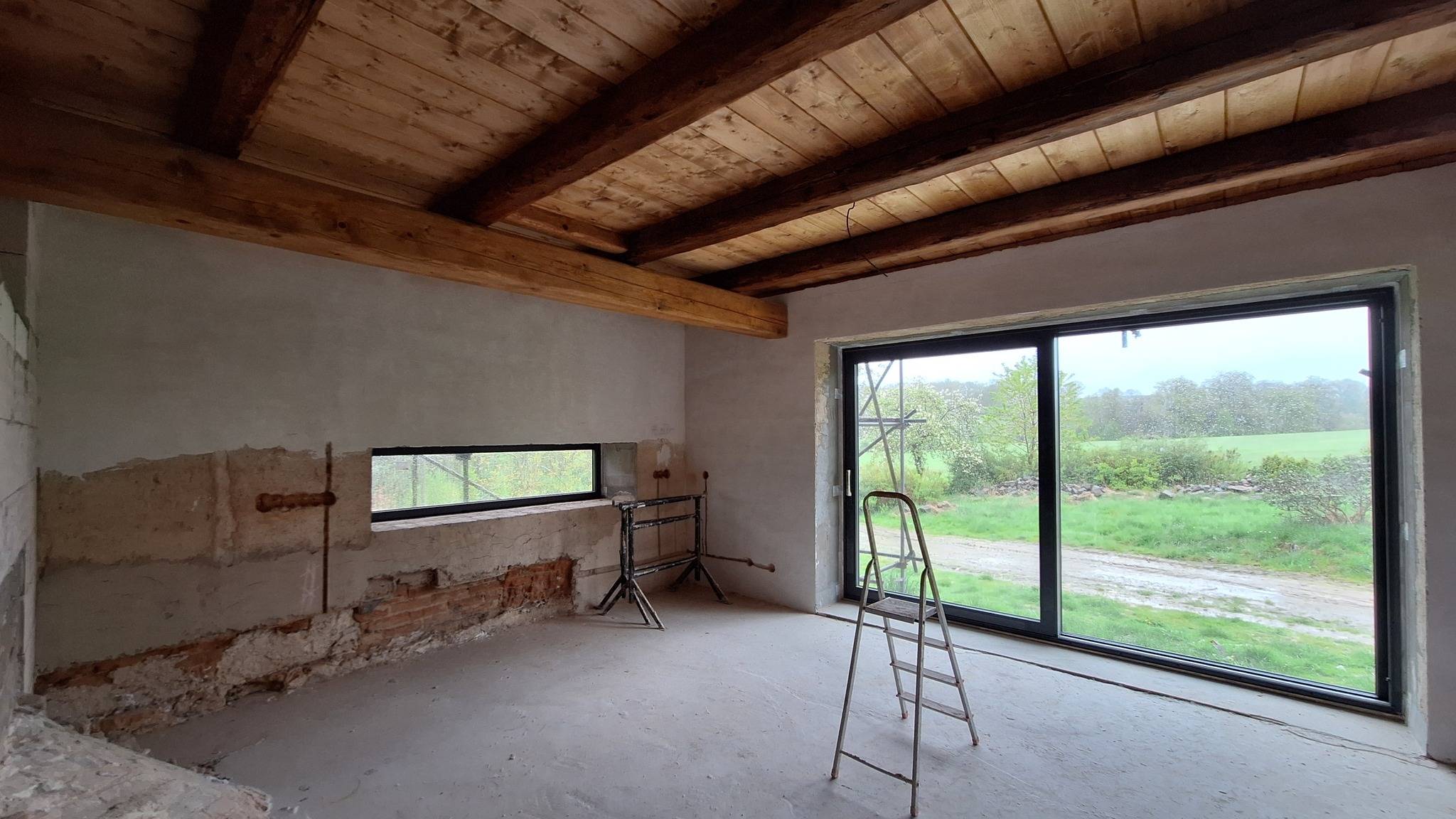 rekonstrukce, rodinný dům, stodola, návrh interiéru, návrh budovy, návrh domu, návrh zahrady, projekt, studie, architekt, Vít Lopatovský, Pertoltice