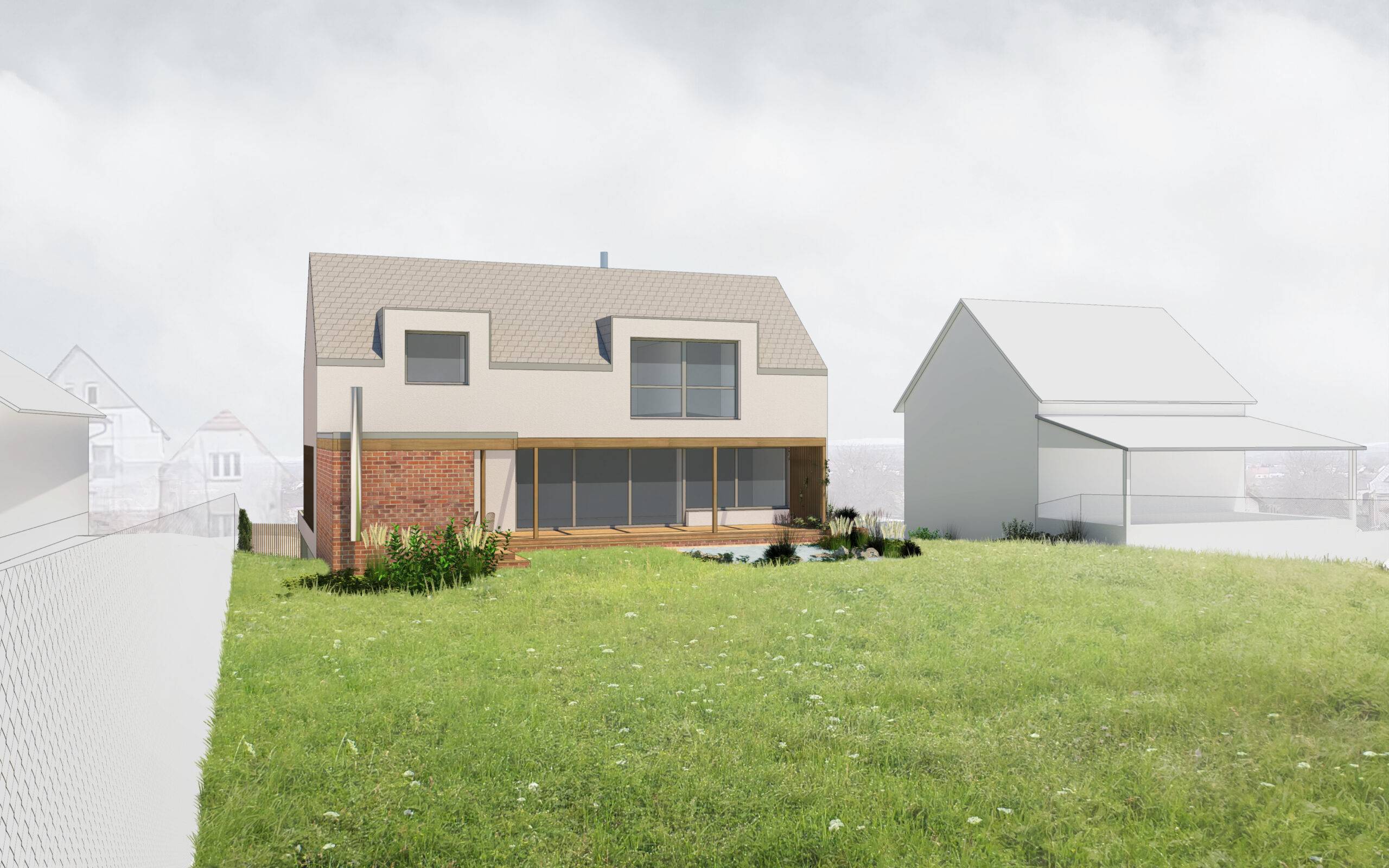 návrh budov, novostavba, rodinný dům, rd, návrh zahrady, návrh venkovních prostor, studie, architekt, projekt, Vít Lopatovský, Vetlá