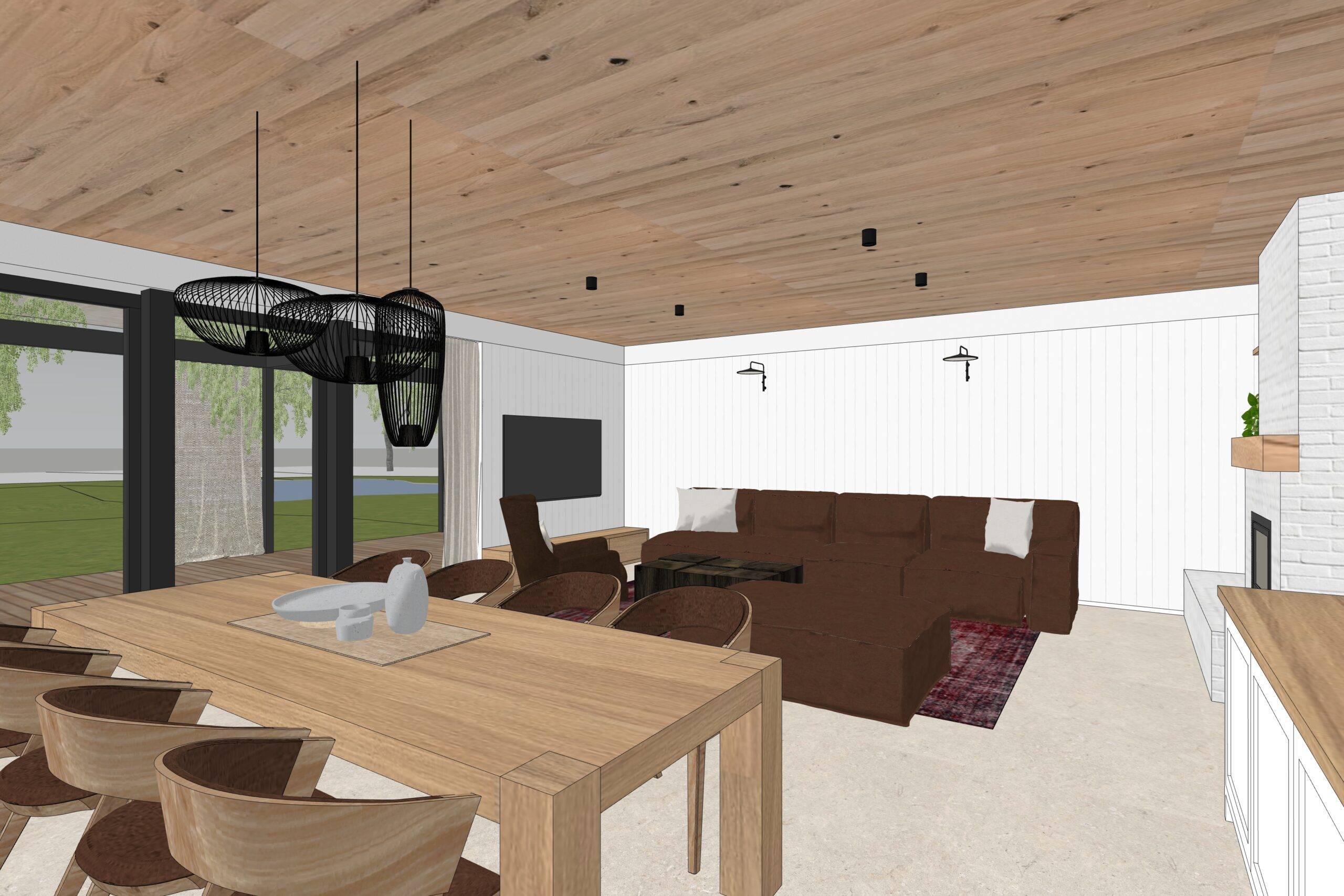 návrh domu, návrh zahrady, architektonická studie, projekt, návrh, Hradištko, chata, novostavba, interiér, Vít Lopatovský