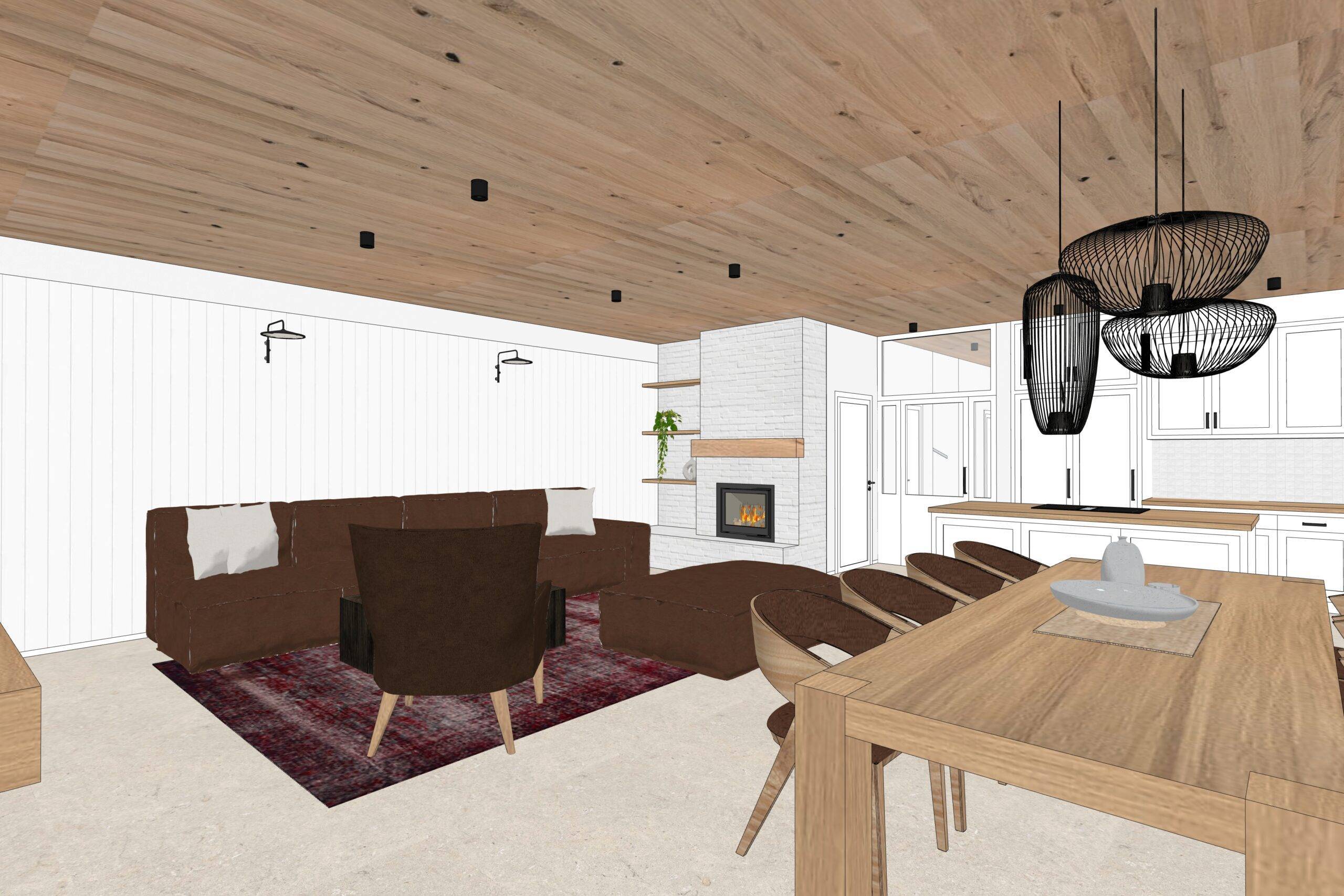 návrh domu, návrh zahrady, architektonická studie, projekt, návrh, Hradištko, chata, novostavba, interiér, Vít Lopatovský