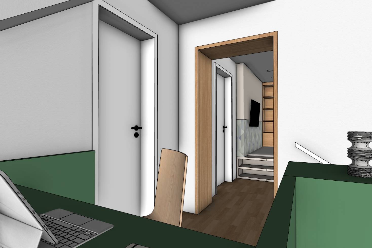 návrh venkovních prostor. zahrada, exteriér, studie, vít lopatovský, architekt, projekt, 3d, model, petřvald, frýdek-místek, interiér, rekonstrukce