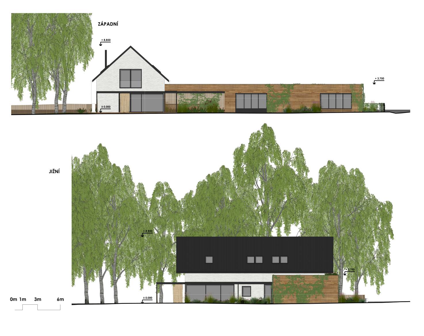 návrh domu, návrh zahrady, architektonická studie, projekt, návrh, Hradištko, chata, novostavba, interiér, Vít Lopatovský