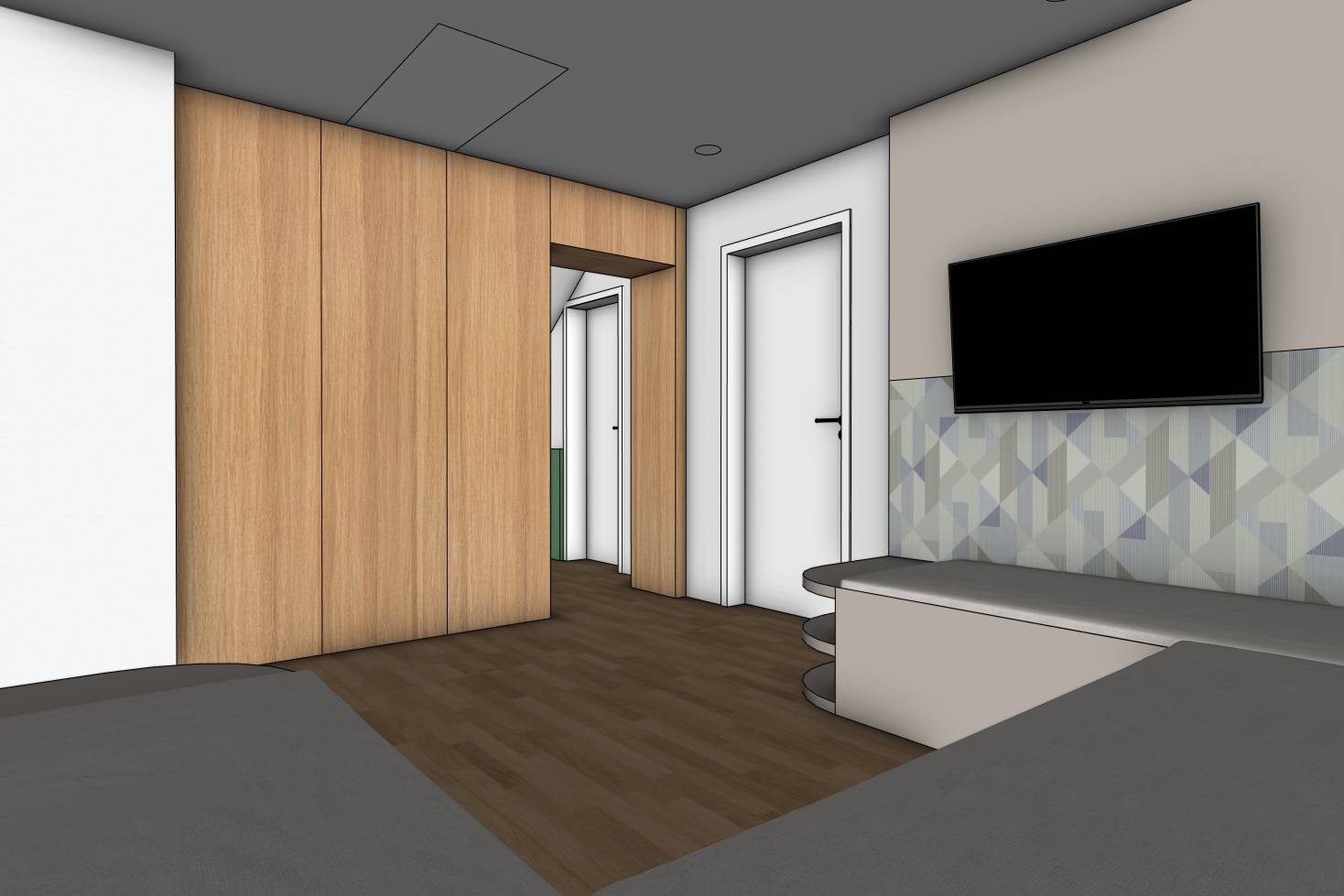 návrh venkovních prostor. zahrada, exteriér, studie, vít lopatovský, architekt, projekt, 3d, model, petřvald, frýdek-místek, interiér, rekonstrukce