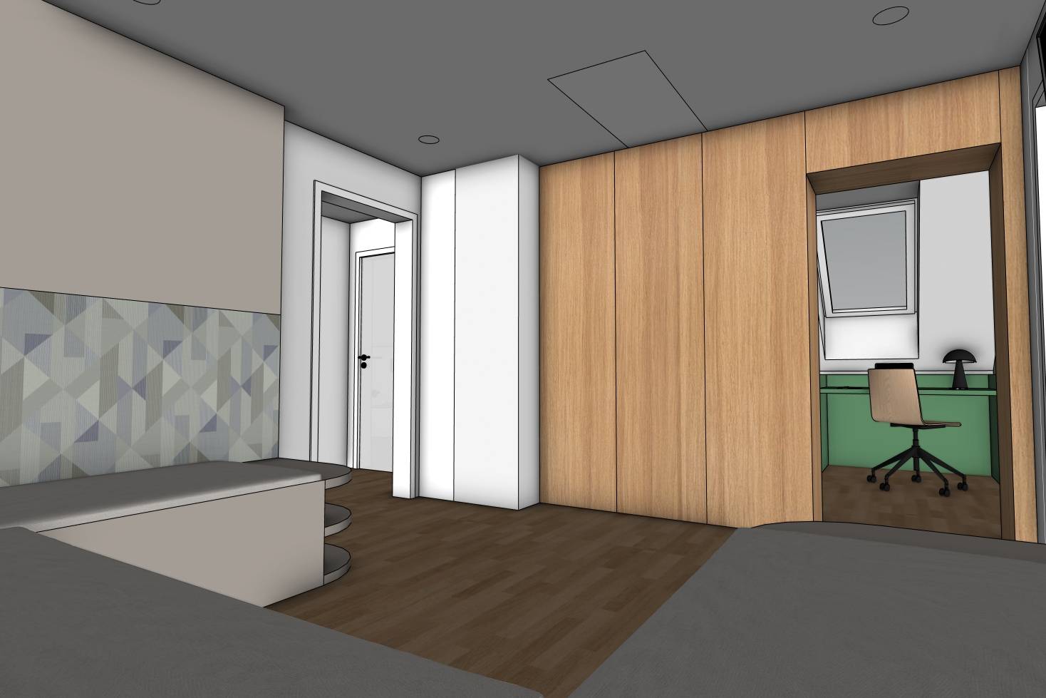 návrh venkovních prostor. zahrada, exteriér, studie, vít lopatovský, architekt, projekt, 3d, model, petřvald, frýdek-místek, interiér, rekonstrukce