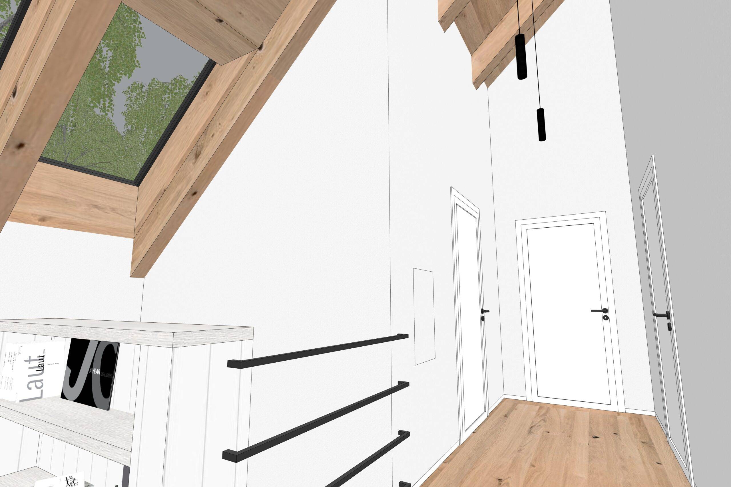 návrh domu, návrh zahrady, architektonická studie, projekt, návrh, Hradištko, chata, novostavba, interiér, Vít Lopatovský