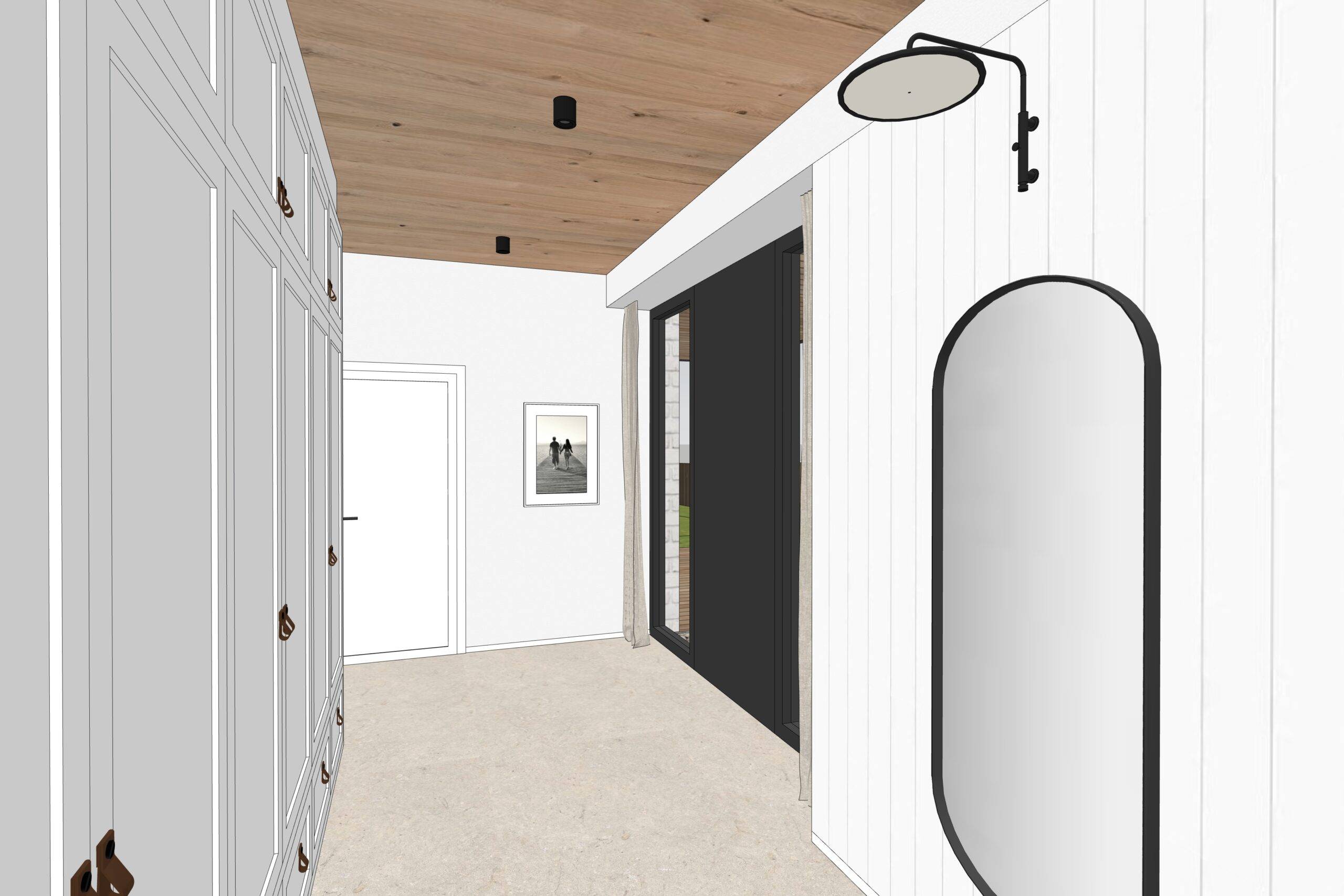 návrh domu, návrh zahrady, architektonická studie, projekt, návrh, Hradištko, chata, novostavba, interiér, Vít Lopatovský