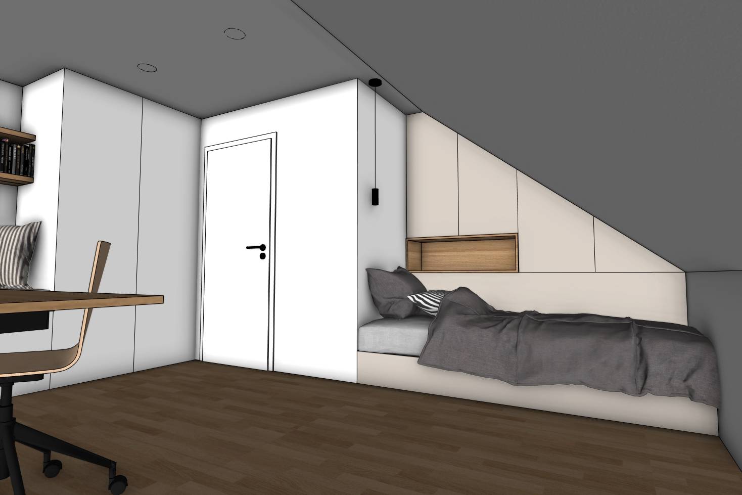 návrh venkovních prostor. zahrada, exteriér, studie, vít lopatovský, architekt, projekt, 3d, model, petřvald, frýdek-místek, interiér, rekonstrukce