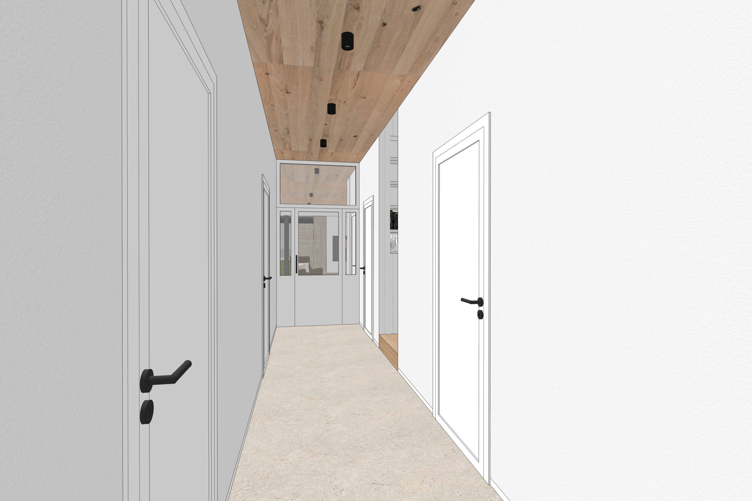 návrh domu, návrh zahrady, architektonická studie, projekt, návrh, Hradištko, chata, novostavba, interiér, Vít Lopatovský