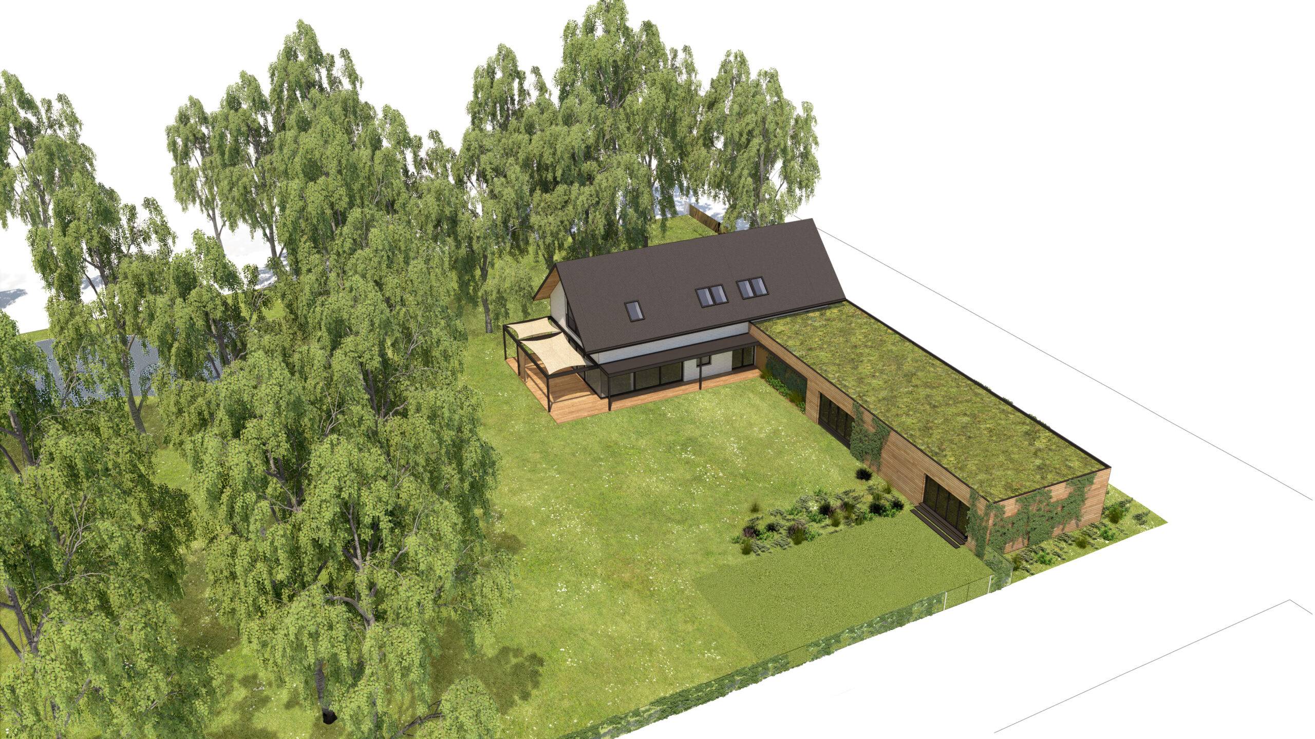 návrh domu, návrh zahrady, architektonická studie, projekt, návrh, Hradištko, chata, novostavba, interiér, Vít Lopatovský