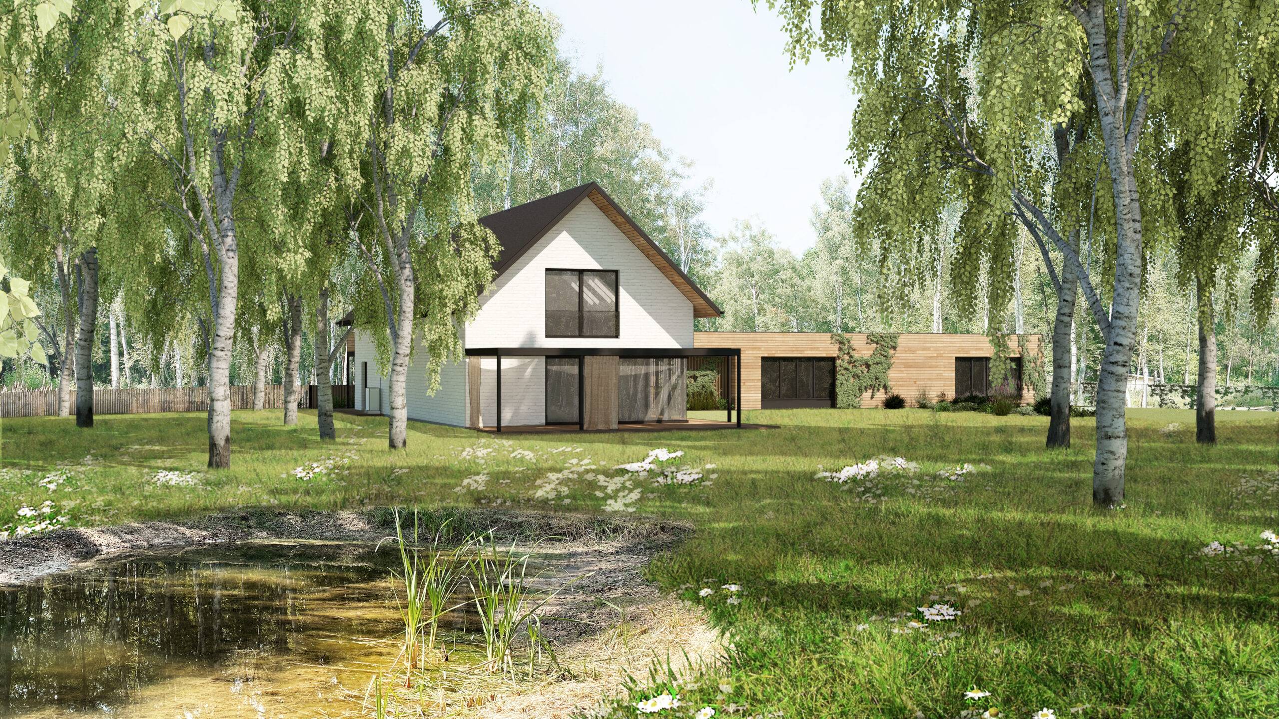 návrh domu, návrh zahrady, architektonická studie, projekt, návrh, Hradištko, chata, novostavba, interiér, Vít Lopatovský