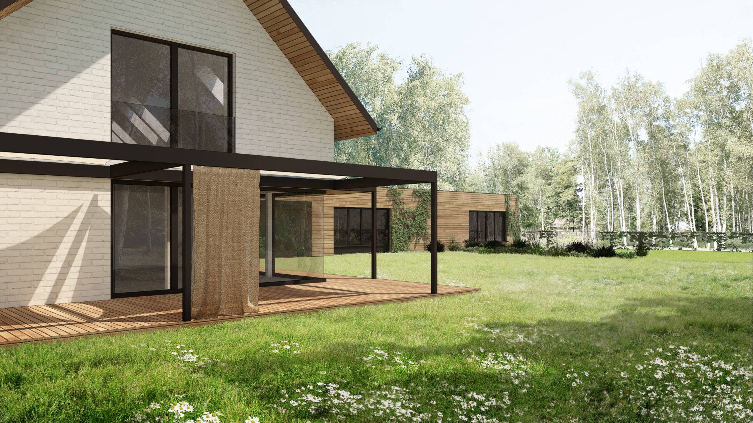 návrh domu, návrh zahrady, architektonická studie, projekt, návrh, Hradištko, chata, novostavba, interiér, Vít Lopatovský