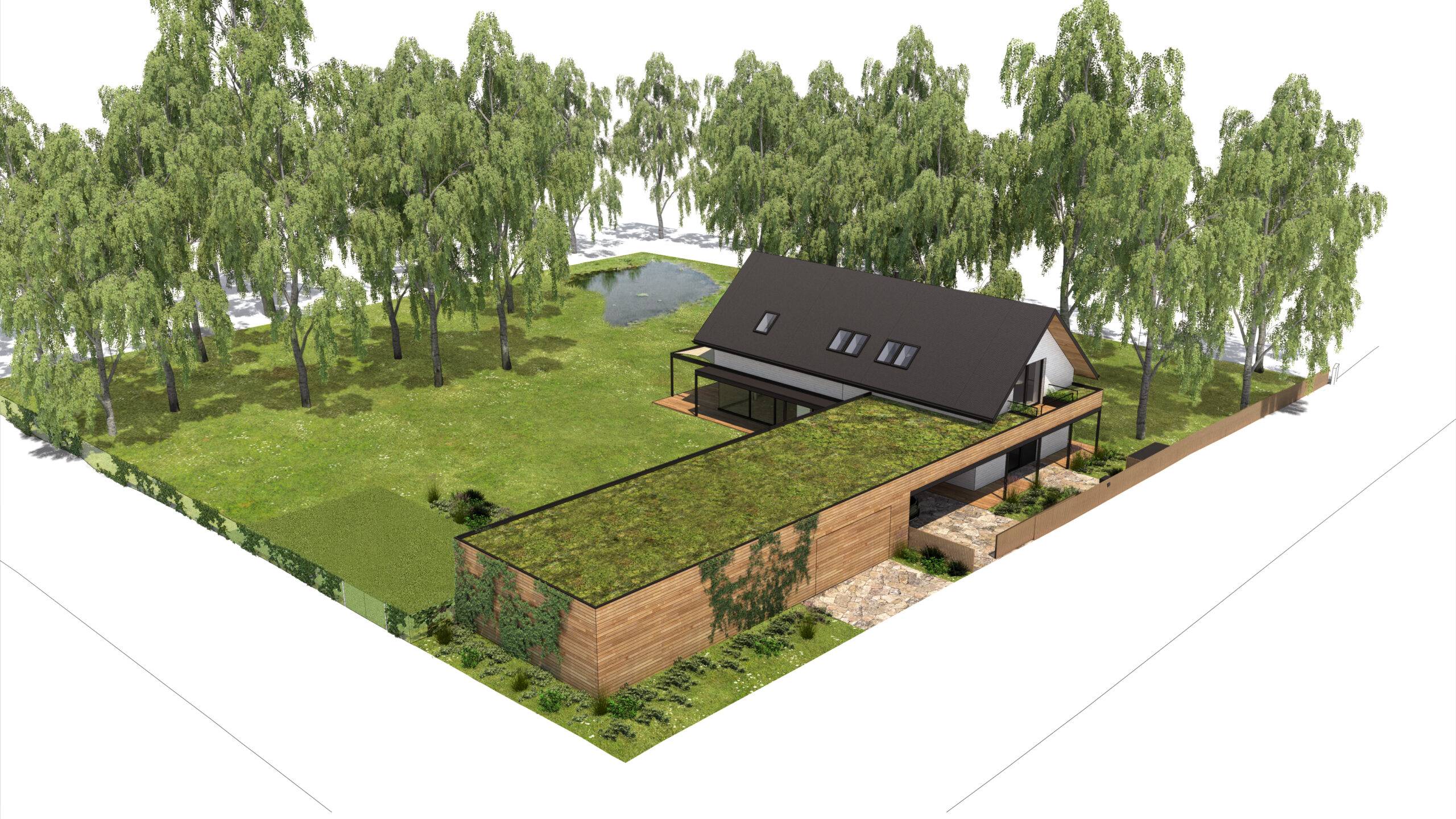 návrh domu, návrh zahrady, architektonická studie, projekt, návrh, Hradištko, chata, novostavba, interiér, Vít Lopatovský
