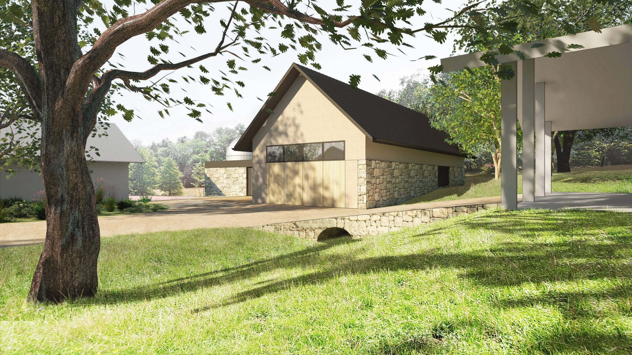 návrh domu, návrh zahrady, návrh areálu, architektonická studie, projekt, návrh, Javornice, stodola, novostavba, hvězdárna, Vít Lopatovský