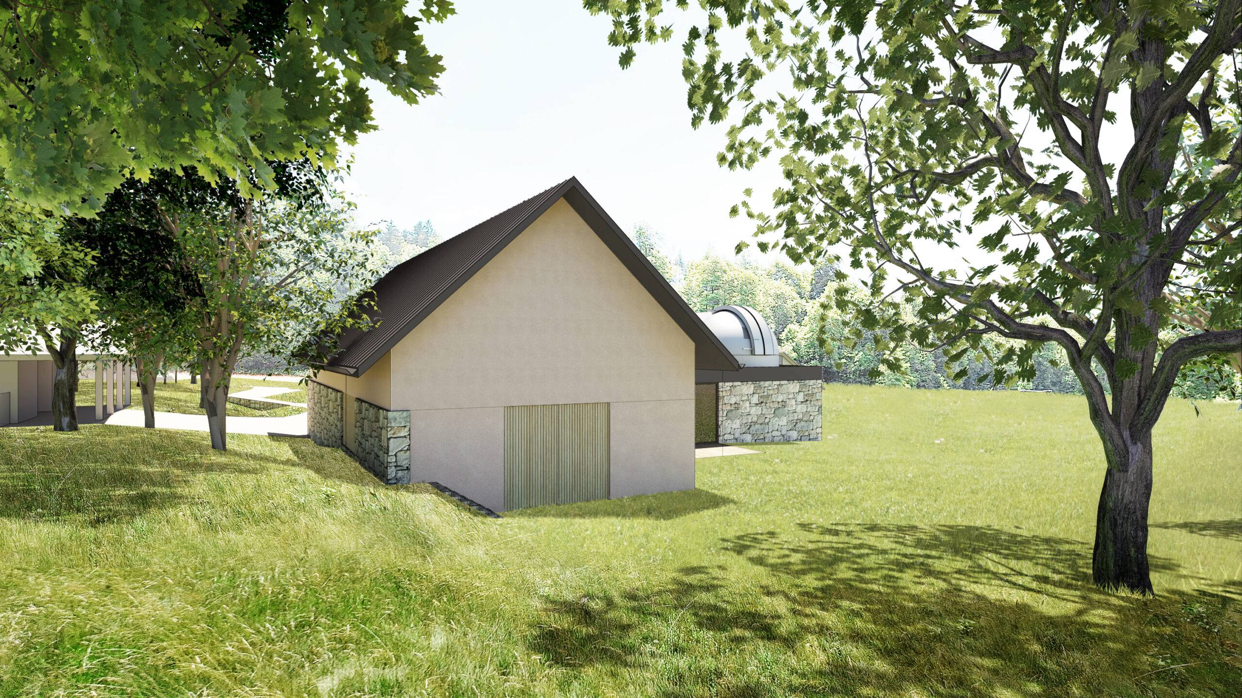návrh domu, návrh zahrady, návrh areálu, architektonická studie, projekt, návrh, Javornice, stodola, novostavba, hvězdárna, Vít Lopatovský