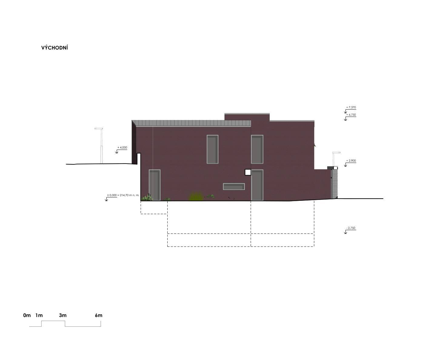 návrh domu, návrh zahrady, architektonická studie, projekt, návrh, Praha, Libeň, RD, novostavba, rodinný dům, Vít Lopatovský, architekt