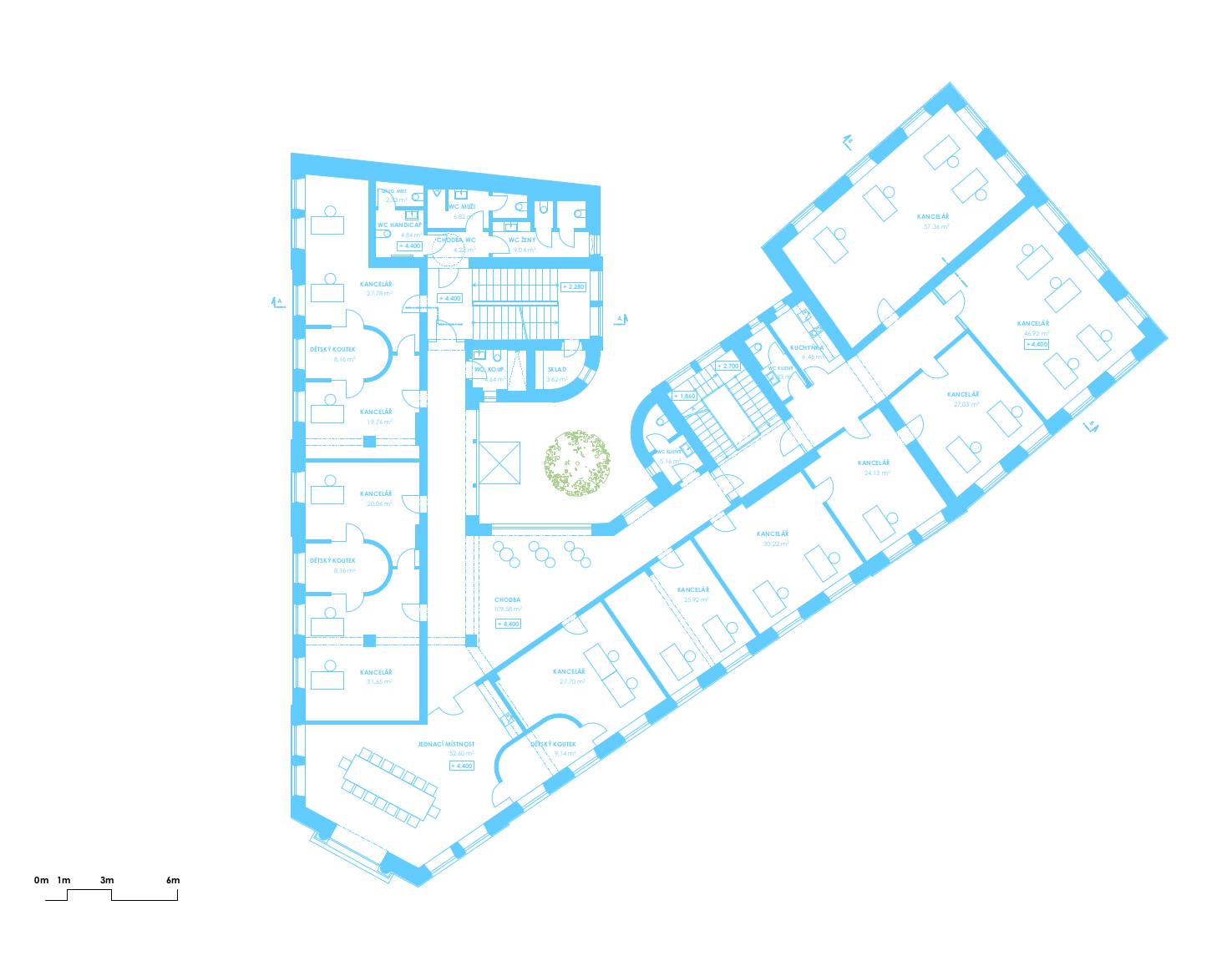 návrh domu, architektonická studie, soutěž, projekt, návrh, Frýdlant, rekonstrukce, administrativní budova, Vít Lopatovský, architekt