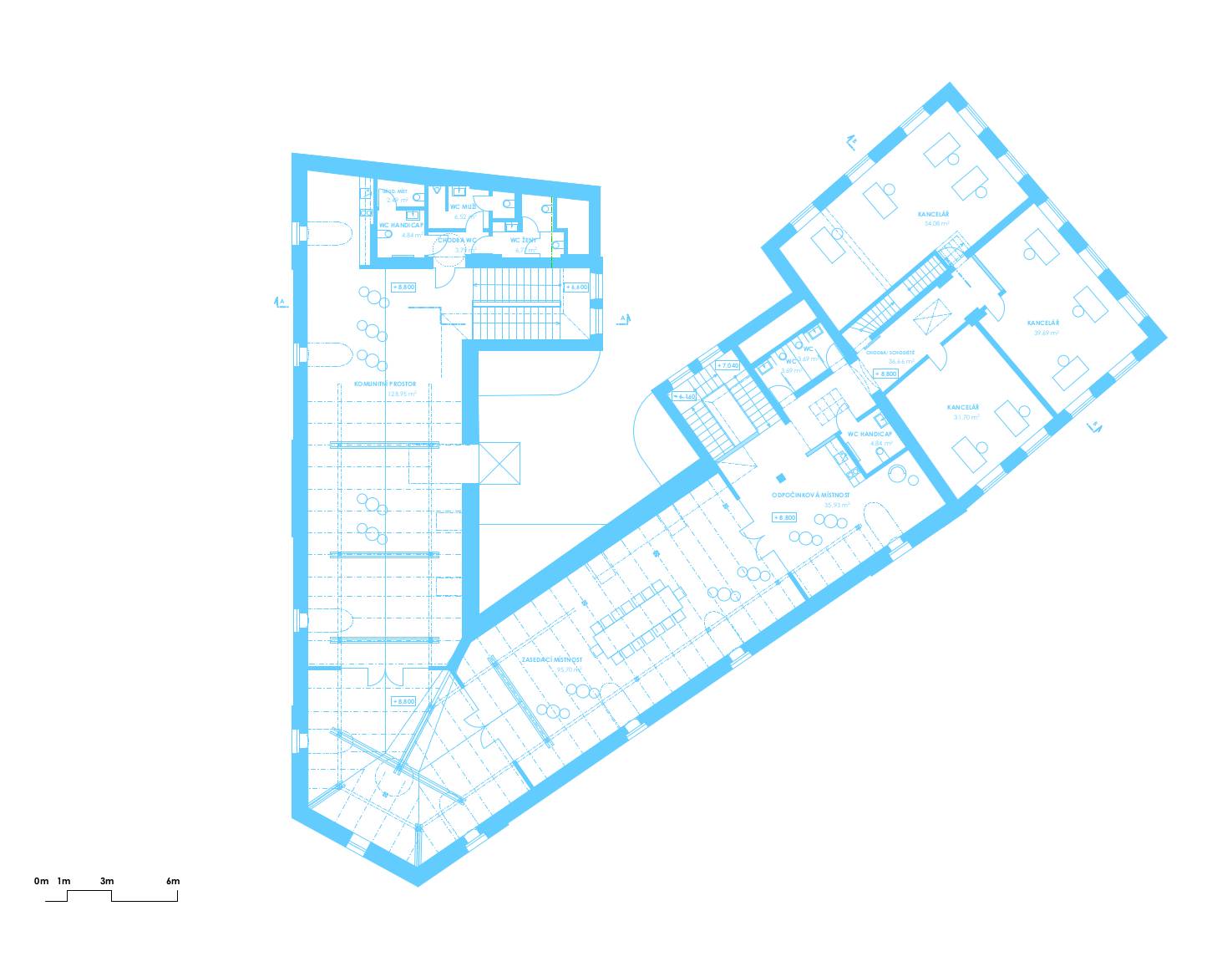 návrh domu, architektonická studie, soutěž, projekt, návrh, Frýdlant, rekonstrukce, administrativní budova, Vít Lopatovský, architekt