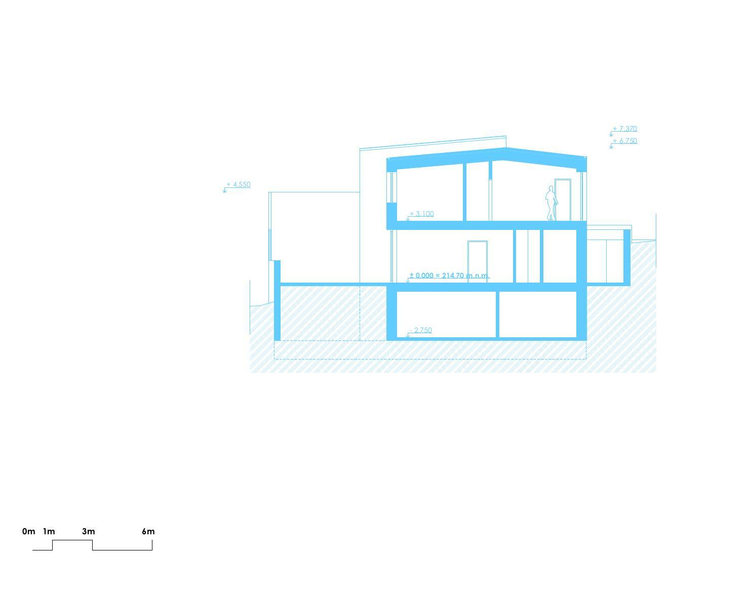 návrh domu, návrh zahrady, architektonická studie, projekt, návrh, Praha, Libeň, RD, novostavba, rodinný dům, Vít Lopatovský, architekt