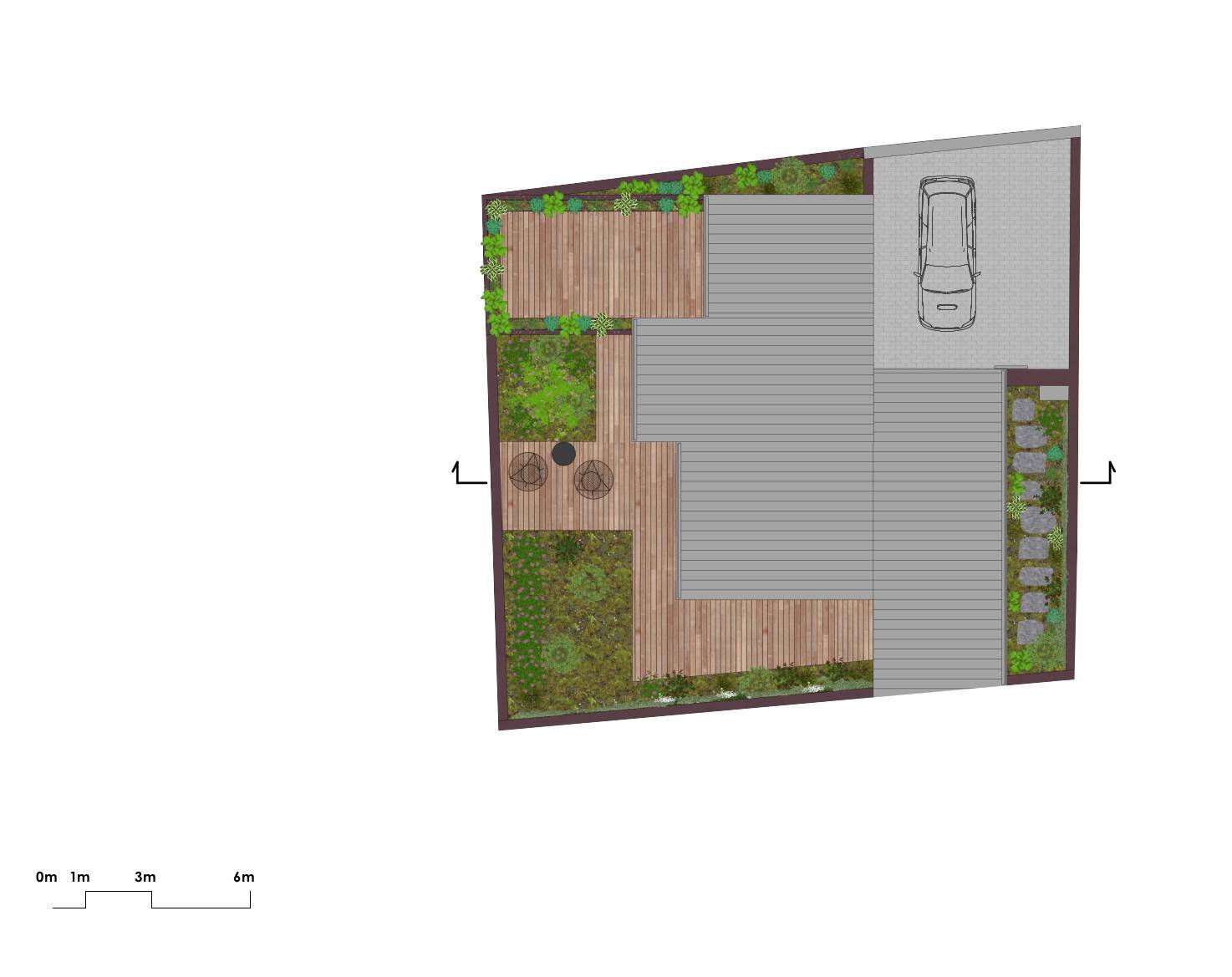 návrh domu, návrh zahrady, architektonická studie, projekt, návrh, Praha, Libeň, RD, novostavba, rodinný dům, Vít Lopatovský, architekt