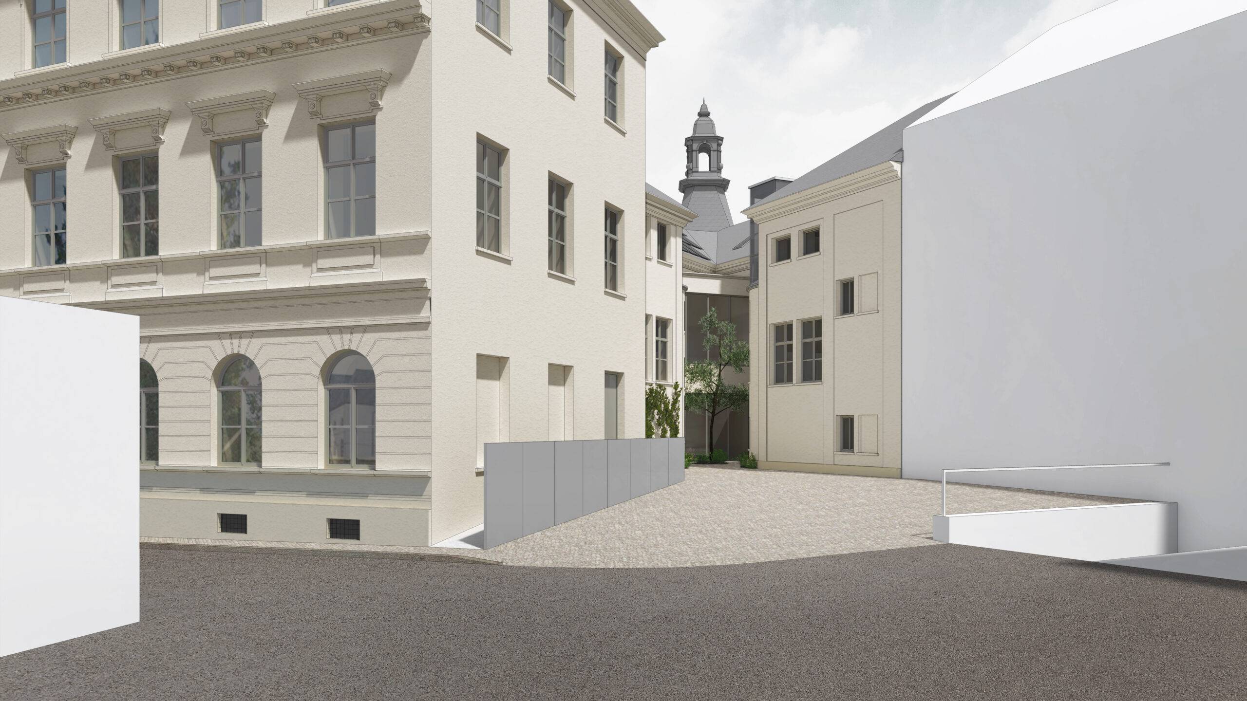 návrh domu, architektonická studie, soutěž, projekt, návrh, Frýdlant, rekonstrukce, administrativní budova, Vít Lopatovský, architekt