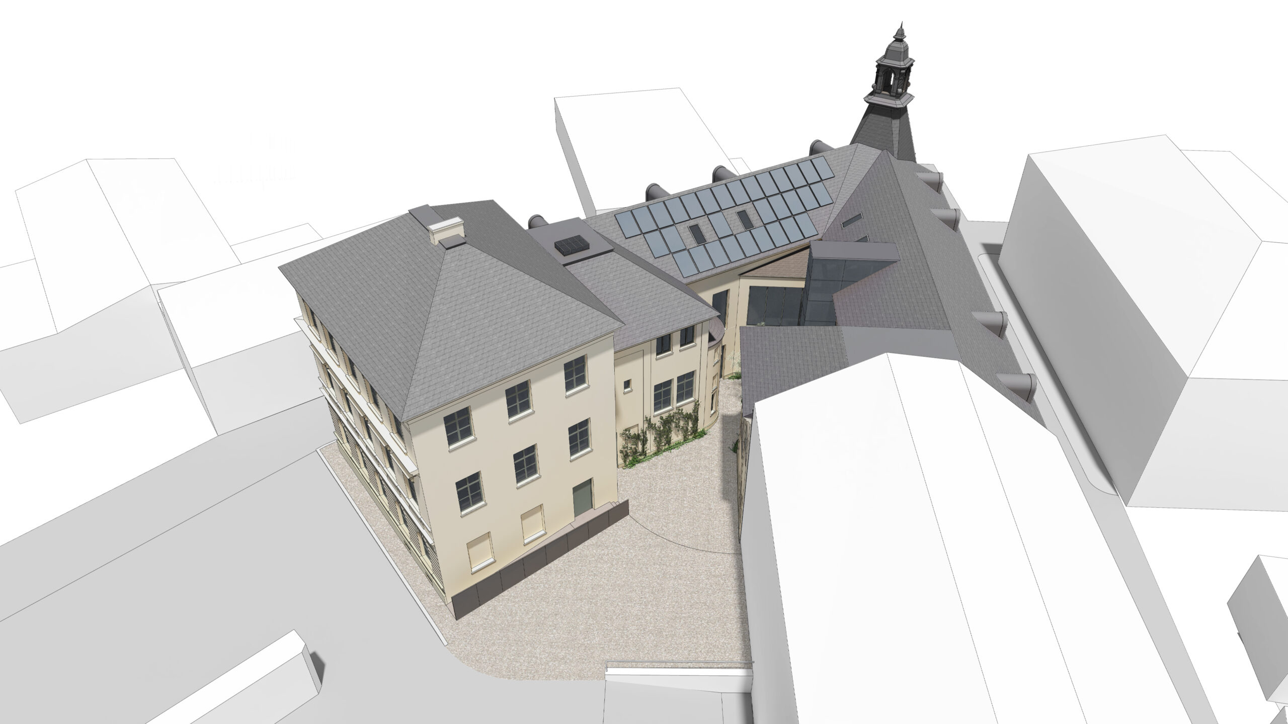 návrh domu, architektonická studie, soutěž, projekt, návrh, Frýdlant, rekonstrukce, administrativní budova, Vít Lopatovský, architekt
